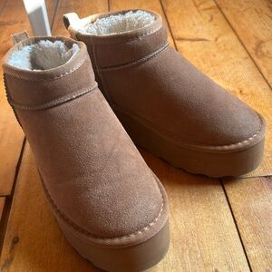 Platform boots - very cozy